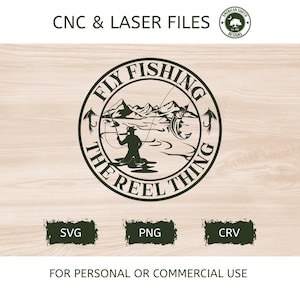 Fly Fishing - SVG -  CNC Laser File (Digital Download)
