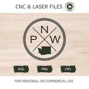 Washington - PNW - SVG - Archivo láser CNC (Descarga digital)