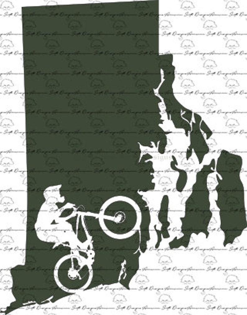 Rhode Island Mountain Biker - SVG - CNC Laser File (digital Download ...