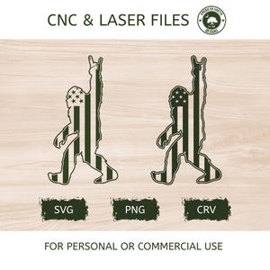 Sasquatch Shaped Flag - SVG -  CNC Laser File (Digital Download)