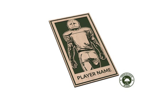 Football Player Plaque - SVG