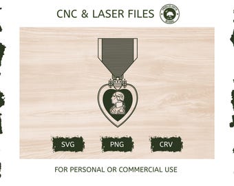 パープルハート勲章 PVC パッチ - アメリカ軍 - 陸軍、海軍、海兵隊