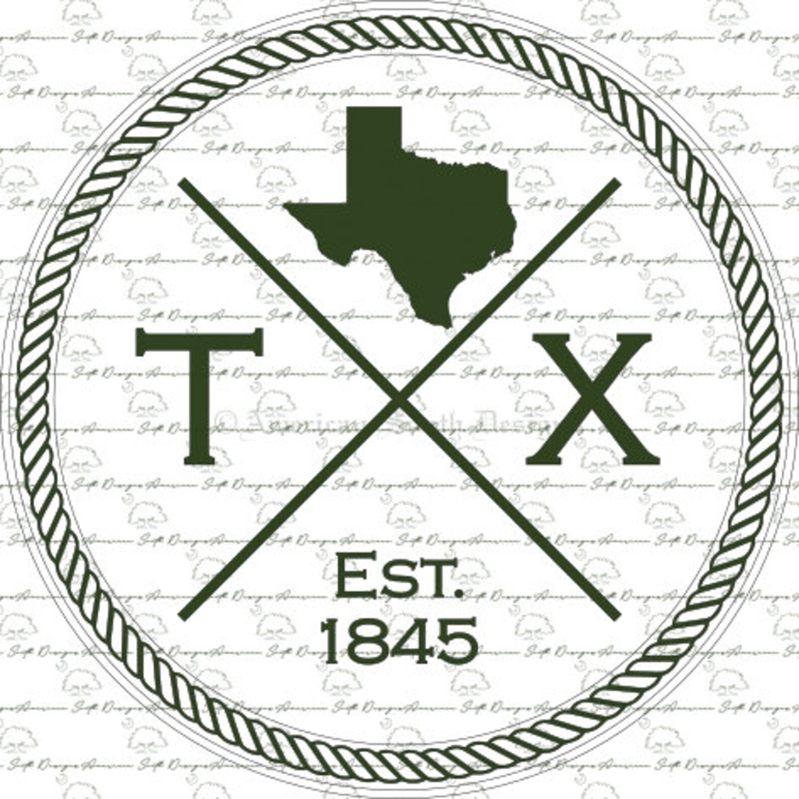Texas Est. 1845 Digital Files Svg AI Png Eps DXF Etsy