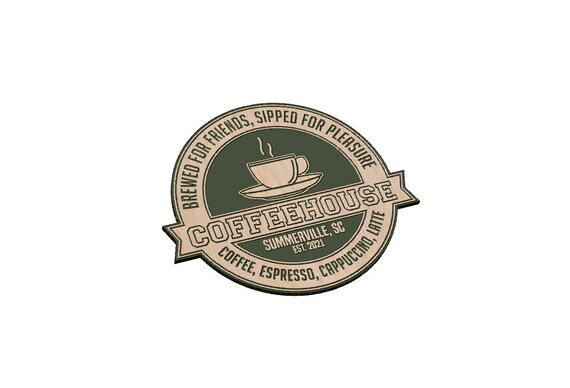 Coffeehouse Sign Template - SVG