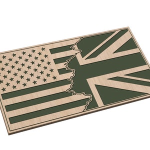 Bandeira americana esfarrapada com Union Jack - SVG - Download digital
