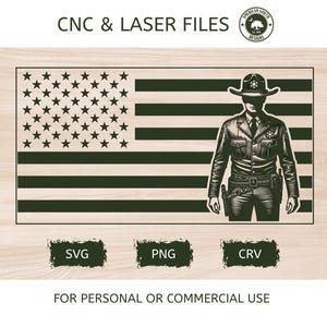 American Flag with Deputy Sheriff - SVG - Digital Download
