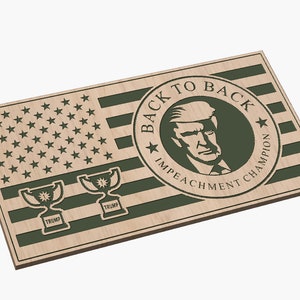 Bandera en blanco de los campeones del impeachment de Trump - SVG