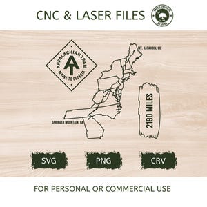 Appalachian Trail Sign - SVG -  CNC Laser File (Digital Download)