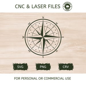 Compass - SVG -  CNC Laser File (Digital Download)