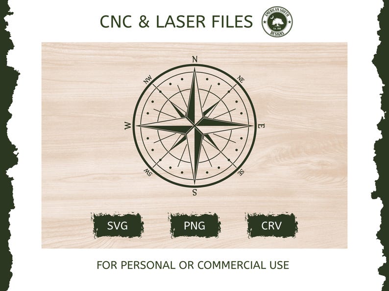 Custom Image File Compass Compass - SVG - CNC Laser File (digital Download) - Etsy