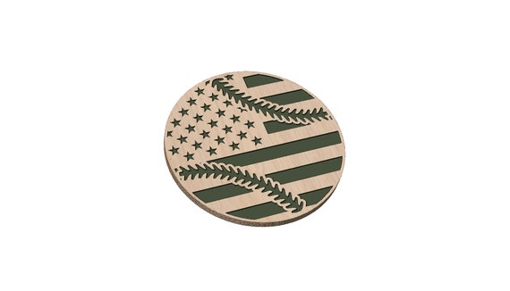 Baseball American Flag - SVG