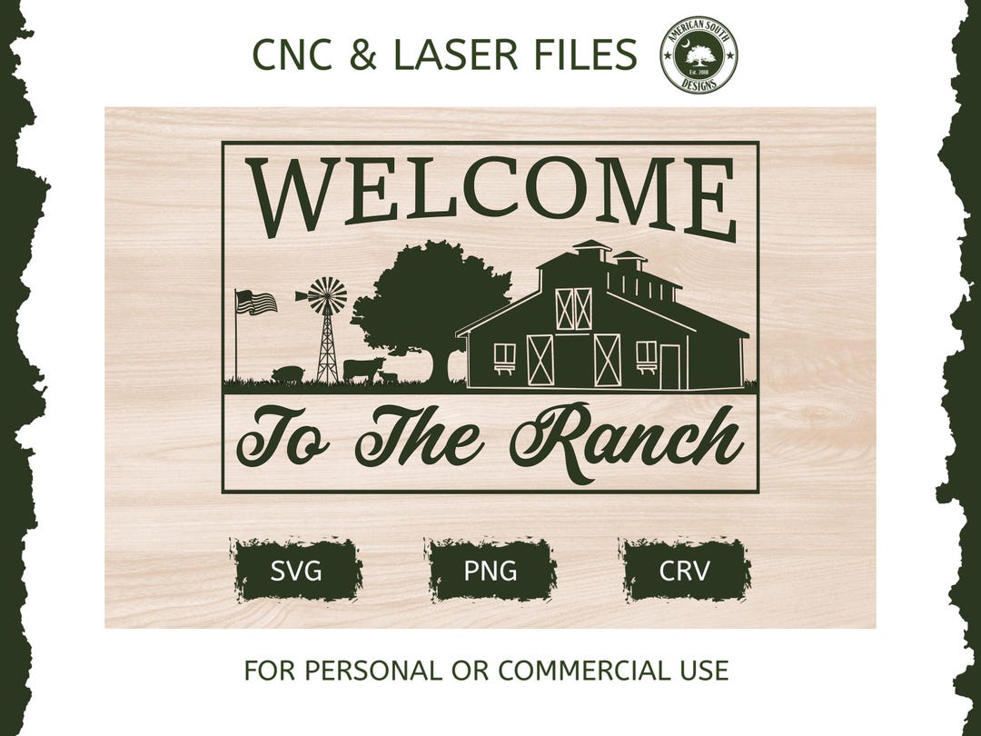 Pink Ranch Sign Svg Welcome to the Ranch - SVG - CNC Laser File (digital Download) - Etsy