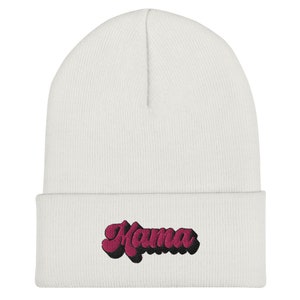 Mama Cuffed Beanie - Embroidered