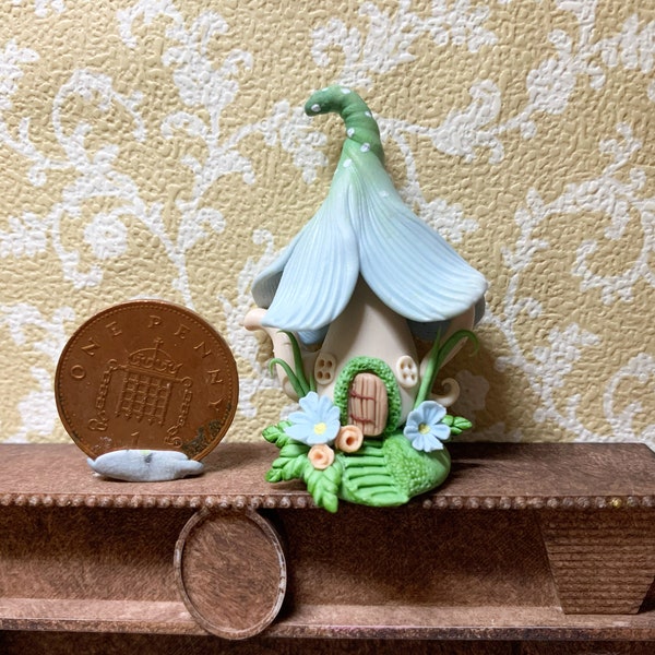 Fairy house teapot Ooak  handmade collectable miniature