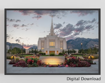 Digital Download - Ogden Utah Temple August Sunrise -  High resolution JPEG files of various dimensions!