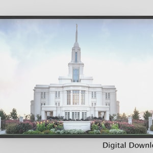 Digital Download: Payson, Utah LDS Temple in Neutral Tones