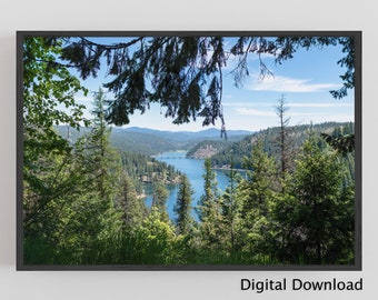 Digital Download: Scenic view of Coeur d'Alene Lake in Northern Idaho
