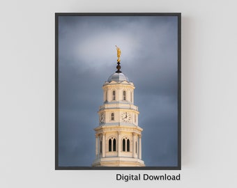 Digital Download - Clock Tower on the Nauvoo Temple  - High resolution JPEG files of various dimensions - print at home or professionally!