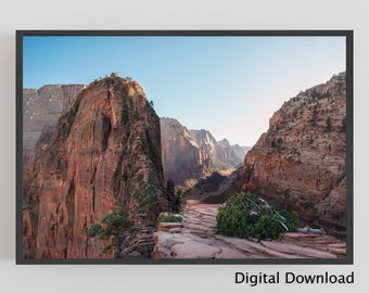 Digital Download - Zion National Park - Angles Landing View - High resolution JPEG files of various dimensions including 16:9 panorama!
