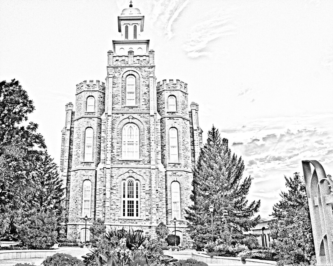 Digital Download: Logan Temple Sunset - Etsy