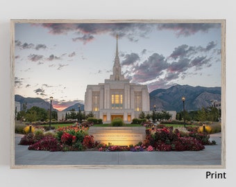 Ogden Utah Temple August Sunrise - wall art decor