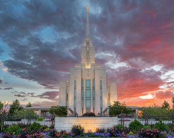 Digital Download: Oquirrh Mountain Temple August Sunset