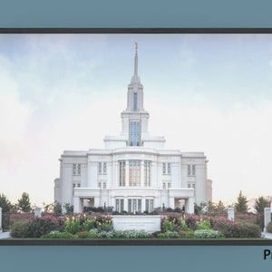 Payson, Utah LDS Temple in Summer with Neutral Tones