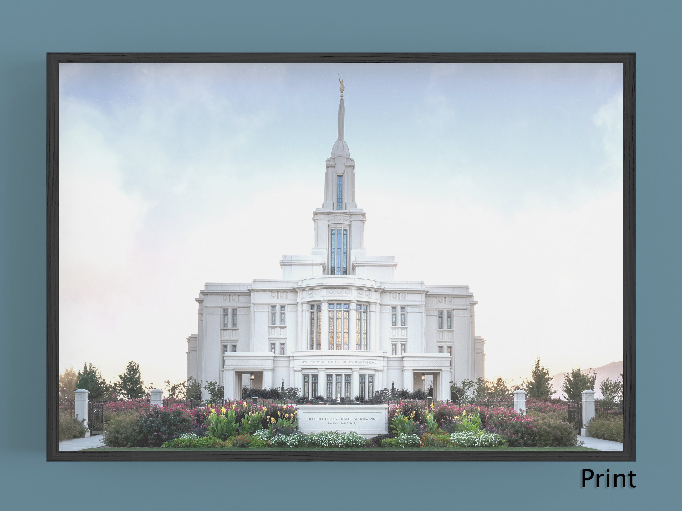 Payson, Utah LDS Temple in Summer with Neutral Tones