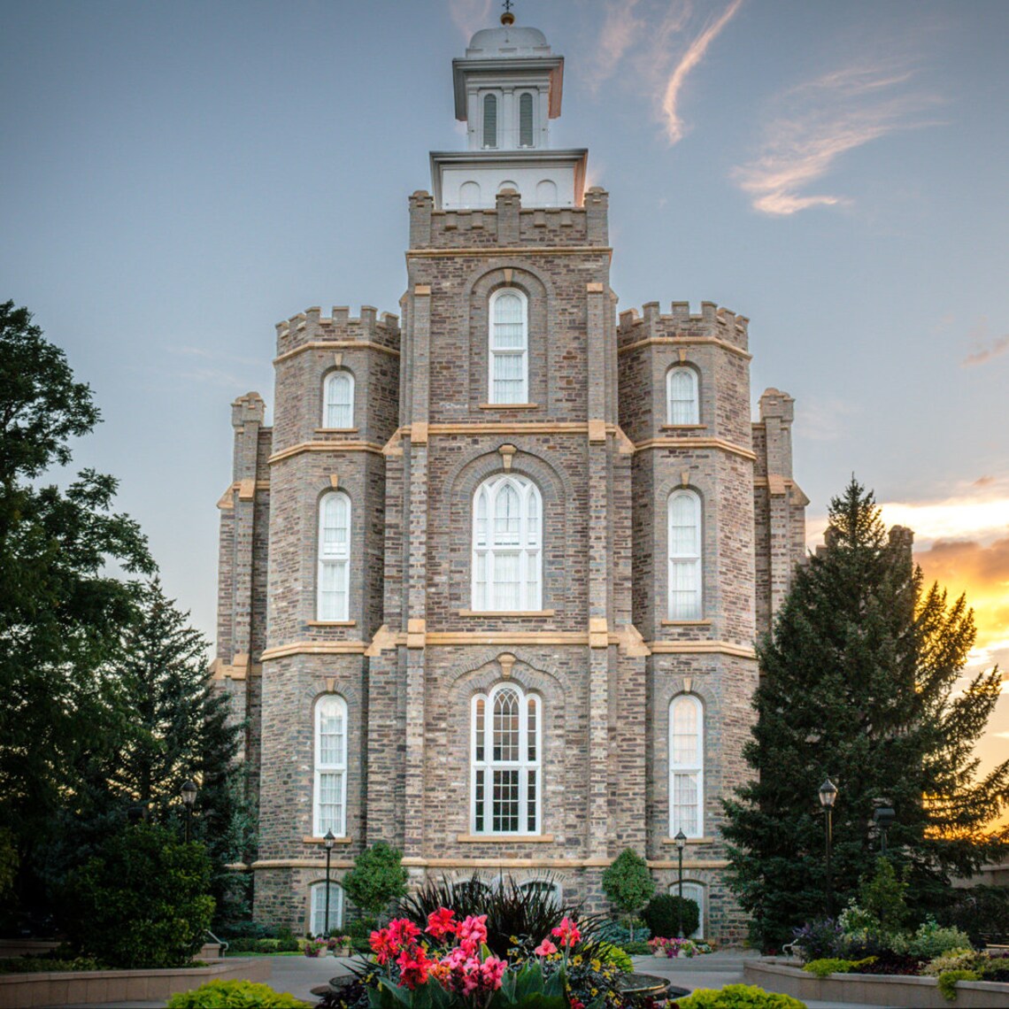 Digital Download: Logan Temple Sunset - Etsy