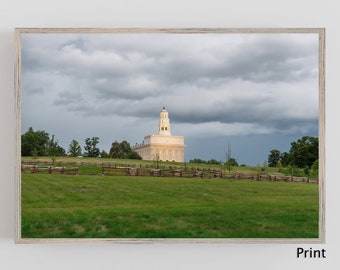 Nauvoo Illinois Temple - Historic Hill View - Print and canvas options for a variety of dimensions for your wall decor