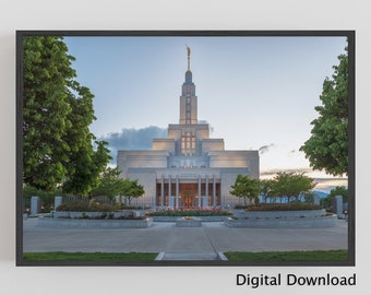 Utah Draper Temple Spring Sunset - variety of digital images ready to be downloaded and printed by you