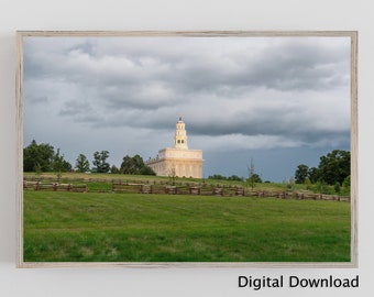 Digital Download - Nauvoo Illinois Temple on the Hill - High resolution JPEG files of various dimensions - print at home or professionally!