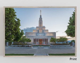 Utah Draper Temple Spring Sunset - professional print on premium luster paper with free shipping