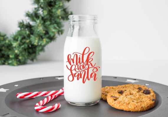 Bottle//Glass Sticker Father Christmas Milk Sticker BULK Milk For Santa Sticker