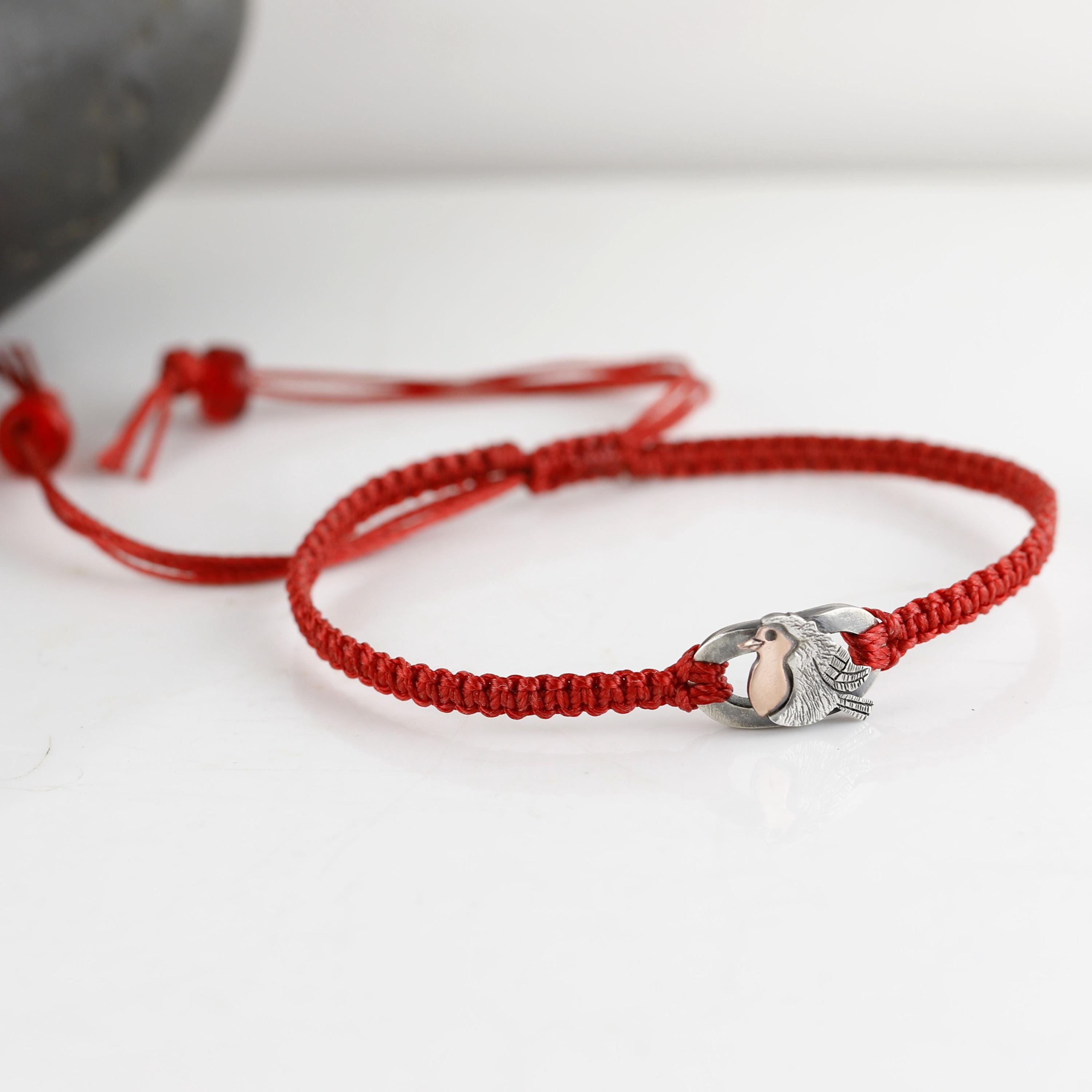 ロビン レッド ブレスト ブレスレット - スターリング シルバーと銅の