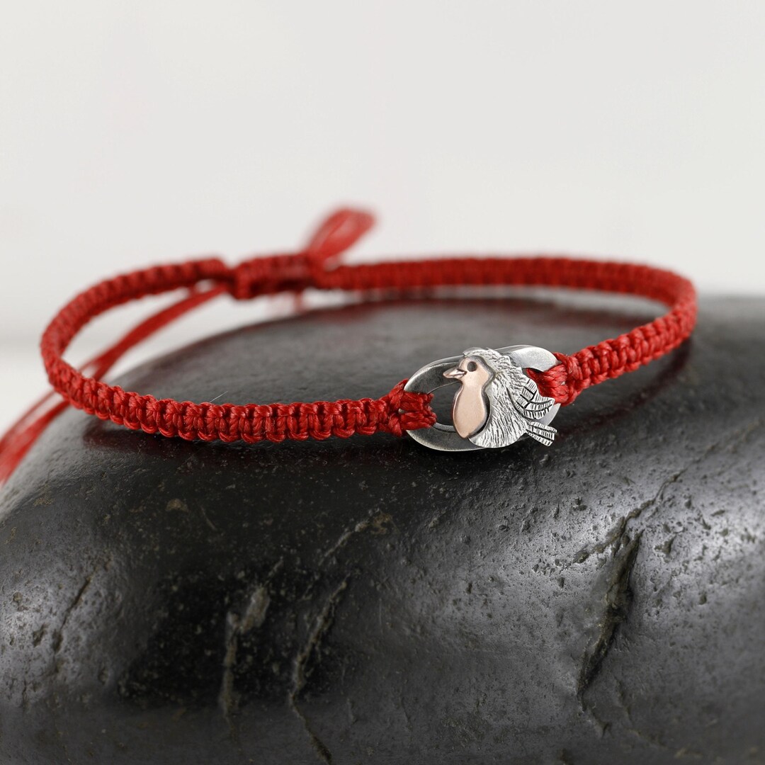 ロビン レッド ブレスト ブレスレット - スターリング シルバーと銅の