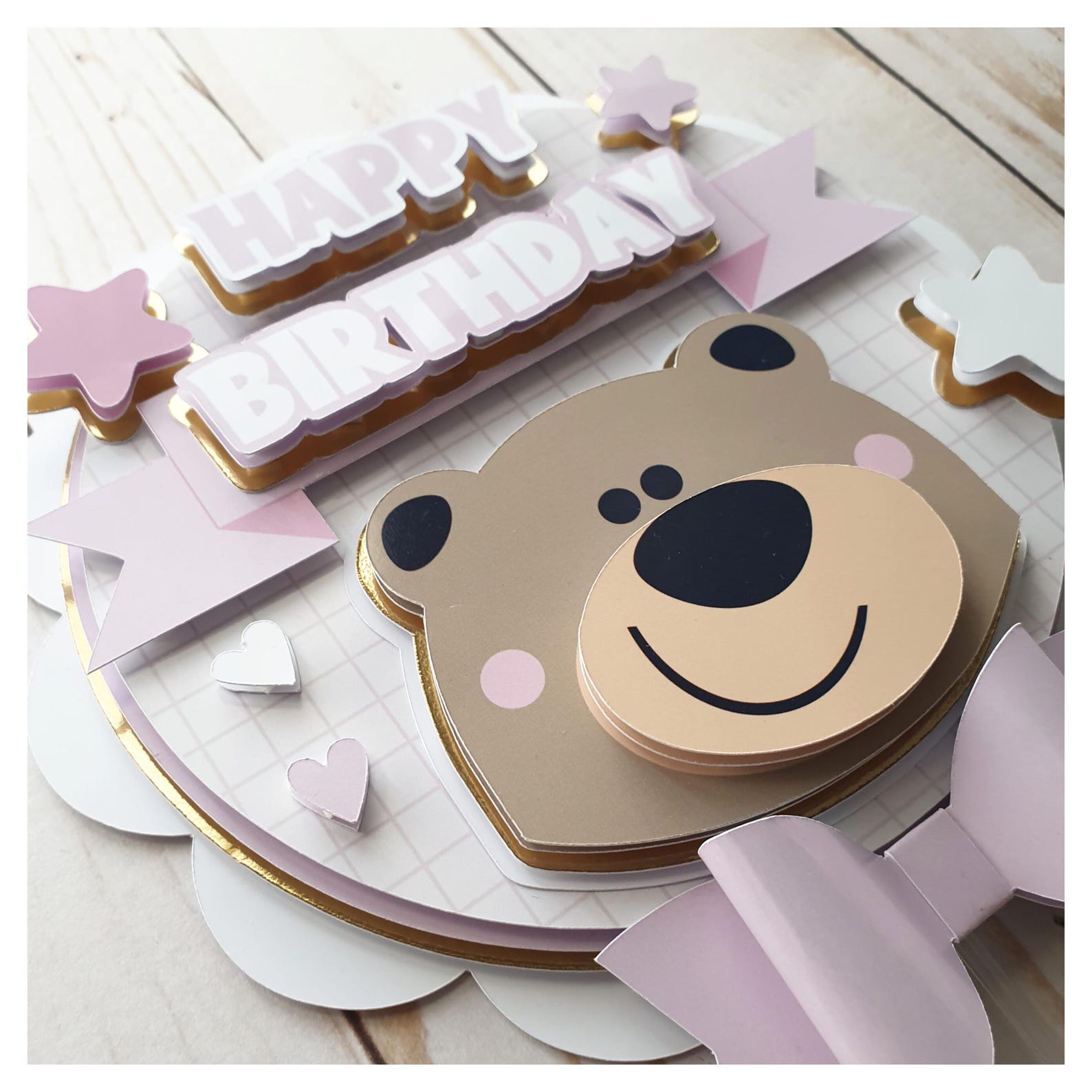Topper Osito Cake topper imprimible Osito – Archivo digital Silhouette Studio ...