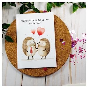 Tarjeta de San Valentín. Día de San Valentín. Día del Amor. Regalos para el. Regalos para ella. San Valentín. Regalo personalizado. Amor.
