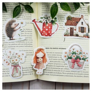 Pegatinas de primavera • Stickers decorativos para agenda y scrapbooking • Pegatinas infantiles de animalitos. Pegatinas para decorativas.