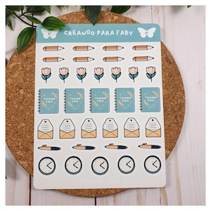 Pegatinas decorativas para agenda y planner • Stickers para bullet journal • Papelería creativa. Pegatinas para organizar cuadernos.