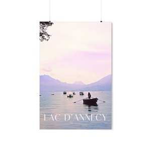 Annecy, France (with text) Vintage Travel Poster