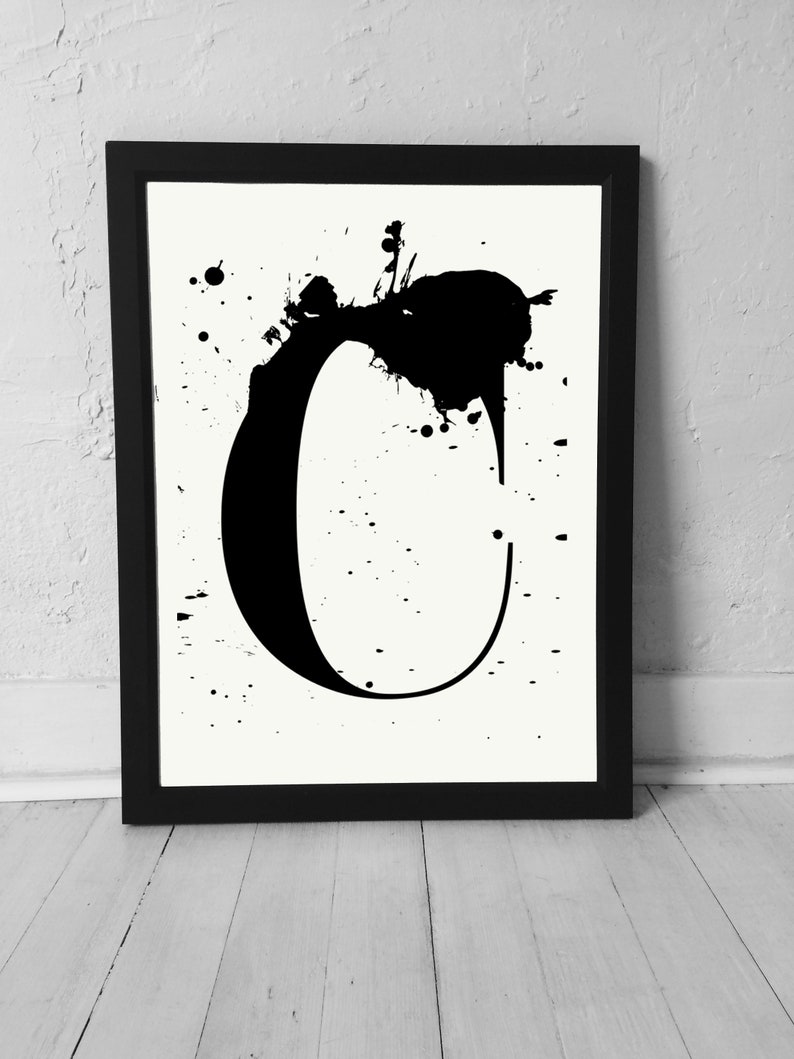 Letter C Abstract Calligraphy Modern Calligraphy Custom - Etsy