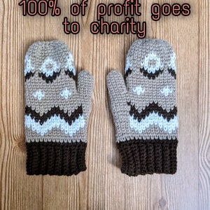 Bernie&#39;s mittens crochet pattern. 100% of profit will go to charity. Feel the Bern mittens.