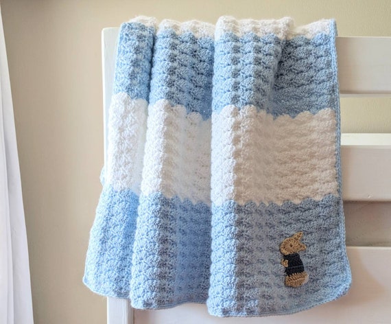 peter rabbit knitted blanket