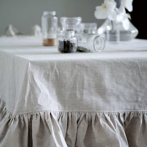 White linen tablecloth,Custom tablecloth,Linen tablecloth round,Washed linen tablecloth,Round tablecloth,Square tablecloth,Coral tablecloth