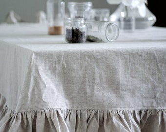 Linen Tablecloth Rectangle, Ruffled Tablecloth, Linen Tablecloth Vintage, Round Table Cloth, Linen Tablecloth And Napkins, Tablecloth Linen