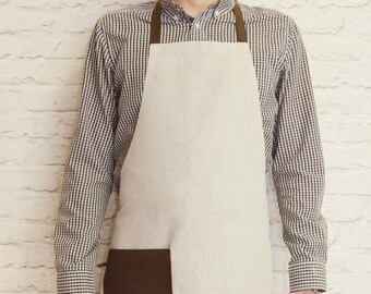 Linen apron for men,Chef apron for men,Mens apron,Black chef apron for men,Custom apron men,Mens chefs apron,Linen apron men,Plus size apron