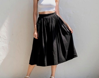 Linen skirt for women, Linen skirt long, Black skirts long, Renessaince skirt, Renaissance fair skirt, Light cotton Linen medieval skirt