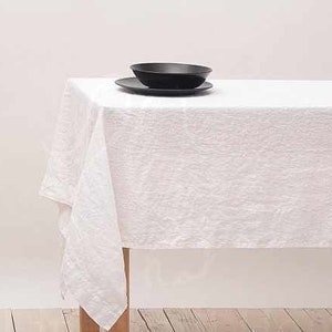 Round table cloth,Linen table cloth,Natural linen tablecloth,Custom size tablecloth,Dining room table cloth,Dining tablecloth image 5