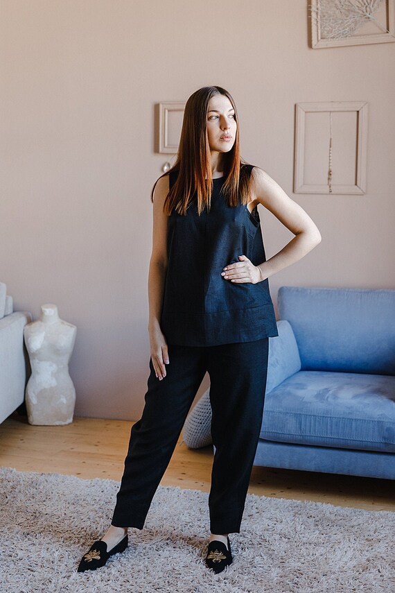 plus size linen suit